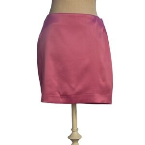 NWT Grey Lab Berry Pink Satin Mini Skirt Size Medium